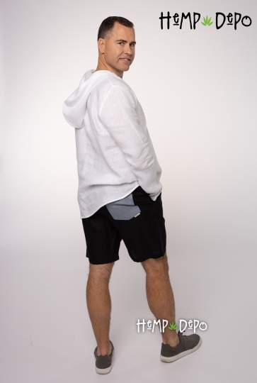 Mens Black Shorts: Steel Pocket