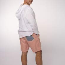 Mens Pink Shorts: Steel Pocket